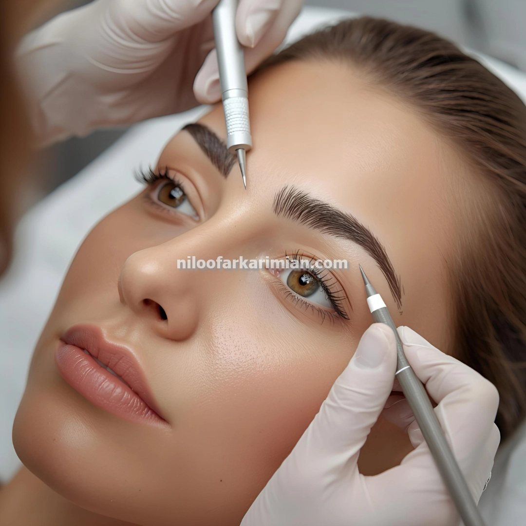 نیلوفر کریمیان میکروبلیدینگ ابرو و خط چشم دائم در مشهد احمد آباد